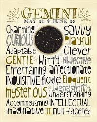 Zodiac Gemini 11x14 Poster Art Print 22 00 Via Etsy Zodiac Sagittarius Gemini Zodiac Zodiac