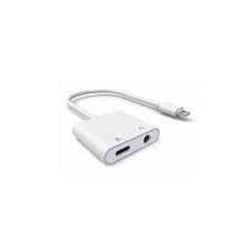 2 In 1 Lightning Adapter To Mini Jack 3 5mm White Macmaniack