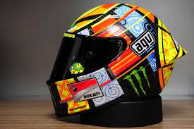 First on the throttle, last on the brakes. Motogp Update Picture Project Vr46 Agv Helmet Launch Agv Helmets Helmet Helmet Design