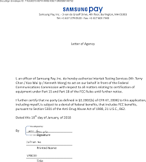 He need to open a bank account for salary transactions on company's behalf. Sptpd02 Tokenized Payment Device Cover Letter Letter Of Agency Samsung Pay