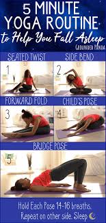 A Quick 5 Minute Beginner Yoga Routine To Relieve Stress And Tension And Calm Your Mind And Body To Help Yoga Routine For Beginners Yoga Routine 5 Minute Yoga