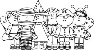 Halloween images black and white. Download Hd Black And White Halloween Kids Clip Art Black And White Halloween Clipart Black And White Transparent Png Image Nicepng Com