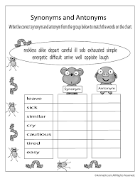 English as a second language (esl) grade/level: Spring Worksheets Spring Antonyms And Synonyms Worksheet Classroom Jr Synonyms And Antonyms Speech And Language Antonyms