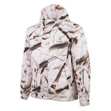 Huntworth Mens Snow Camo Hooded Jacket