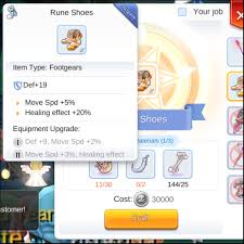 With bronzed light and carved with sacred spell, the boots have great defensive power. Ragnarok Online Mobile Diaries 2018