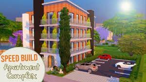 The Sims 4 Speed Build Apartment Complex All Cc Links Sims 4 Sims Sims 4 House Plans