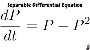 Solving The Separable Differential Equation Dp Dt P P 2 Youtube