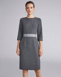 Marengo Gray Gross Grain Midi Dress Grey Midi Dress Dresses Midi Dress