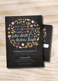 Vintage Blackboard Chalkboard Floral Wreath Wedding Invitation And Response Card Wedding Invitations Floral Wreath Wedding Invitation Wedding Response Cards