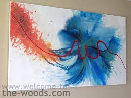 Abstract Family Painting Abstract Flower Painting Family Painting Blue Abstract Painting