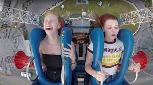 Guys passing out on the slingshot ride. Woman Fails To Notice Friend Passing Out During Scary Ride Jukin Media Inc