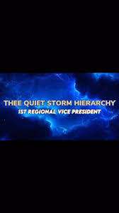We are elated that you are the FIRST Regional Vice President of THEE Quiet  Storm Hierarchy!!