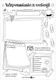 …bezpieczeństwo podczas pandemii w szkole. Wspomnienia Z Wakacji Printoteka Pl Polish Language Learn Polish School Diy