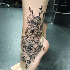Pin By Tunde Porhany On Tatoo Ankle Tattoos For Women Wrap Around Ankle Tattoos Tattoos For Women Flowers
