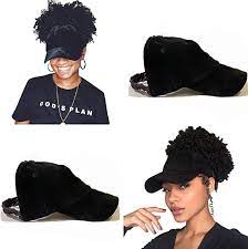 Amazon Com Curlcap Natural Hair Backless Cap Satin Lined Baseball Hat For Women Black Velour Clothing Cap Hair Natural Hair Styles Hats For Women