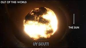This is assuming you completely fill the volume of uy scuti with volumes of the sun. Uy Scuti The Largest Star Ever Discovered Ootw Youtube