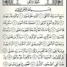 Dinamakan al a'laa yang berarti yang paling tinggi diambil dari perkataan al a'laa yang terdapat pada ayat pertama. Surat Al A La Isi Kandungan Latin Dan Terjemah Cerita Islam