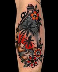 Traditional ocean themed tattoo sleeve. 40 Beach Themed Tattoos To Chase Away The Winter Blues Alternatively Speaking Traditional Tattoo Sleeve Tattoos American Traditional Tattoo
