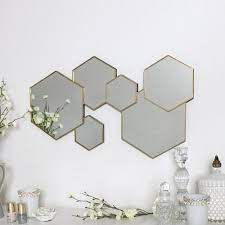 Classic hexagon framed silver wall accent mirror. Fairmont Park Egger Accent Mirror In 2021 Mirror Wall Hexagon Mirror Contemporary Wall Art Decor
