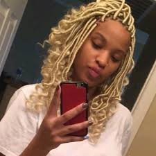 Black And Platinum Blonde Faux Locs Blonde Faux Locs Faux Locs Blonde Faux Locs Hairstyles Faux Locs Styles