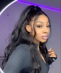 Lilyhair offers 100% premium quality human hair wigs and hairpieces for women. Body Wave Half Up Half Down Hairstyle Weave Novocom Top