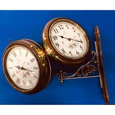 A clock that is a little different, but a little different in a good way, these station wall clocks are an eclectic way to display time in your home. Double Sided Vintage Train Station Clock Home Furniture Home Decor On Carousell