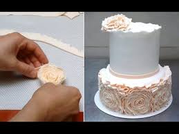 Rose Ruffle Cake How To By Cakesstepbystep Simple Rose Ruffle Wedding Cake How To By Cakesstepbystep In 2020 Ruffle Cake Tutorial Simple Wedding Cake Ruffle Cake
