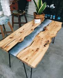 Coffee Table The Quiet Riffles White Cedar Epoxy Resin Living Table Epoxy Wood Table Resin Table Wood Table Design