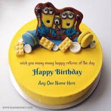 See more ideas about minion cake, minion cake design, minion birthday. Minion Birthday Cake With Name