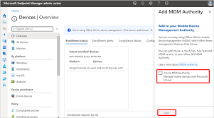 Set The Mobile Device Management Authority Microsoft Intune Microsoft Docs