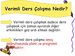 Verimli Ders Calisma Aliskanliklari Gelistirme Ppt Indir