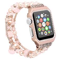 Check spelling or type a new query. Apple Watch Band 38mm With Rose Gold Metal Case Elastic Handmade Natural Stone Beaded Bracelet Jewelry Wristband Strap Glittering Rhinestone Watch Cover Protector For Iwatch Series 3 2 1 Sport Edition Buy Online In Fiji