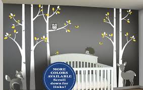 Birch Tree Wall Decal Canada Woodland Nursery Decor Birch Tree Wall Decal Set Baby Etsy Tree Wall Decal Baby Nursery Wall Art Birch Tree Wall Decal