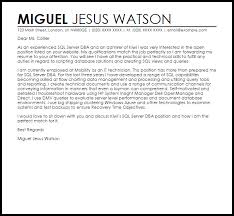 Sql Server Dba Cover Letter Sample Cover Letter Templates Examples