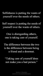  Taking Care Of Yourself Does Not Make You A Bad Person Quote Quotes Words Quotations