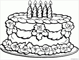 Printable coloring sheets of cakes and characters make an awesome free birthday activity! Birthday Cake 1 Coloring Pages Desserts Coloring Pages Coloring Pages For Kids And Adults