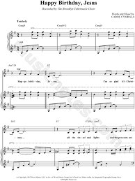 Select the image of the song below for a free, printable pdf of the melody. Brooklyn Tabernacle Choir Happy Birthday Jesus Sheet Music In G Major Transposable Download Print Sku Mn0054650