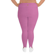 Light Pink Women S Elastic Comfy Plus Size Leggings Yoga Pants Made In Usa Plus Size Leggings Womens Workout Outfits Long Yoga Pants