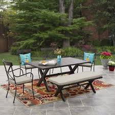 Mainstays Pamona Outdoor Patio Dining Table Walmart Com In 2020 Patio Dining Set Patio Furniture Dining Set Small Patio