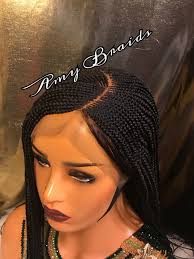 Amy Braids Cornrow Wig,new C Cut Style 24 Inches Color 1 Wig for Black  Women, Natural Looking Handmade Braided Wigs, Easy & Comfortable Wear