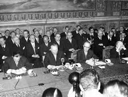 Sua maestà il re dei belgi, il presidente della repubblica federale di germania, il presidente della repubblica francese, il presidente della repubblica italiana, sua altezza reale la granduchessa del lussemburgo. 25 Marzo 1957 A Roma Nasce La Comunita Economica Europea Il Sole 24 Ore