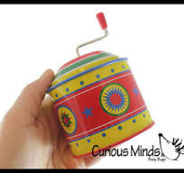 Tin Music Box - Wind Up Classic Toy - Mechanical Musical Toy - Fidget  Stress Toy