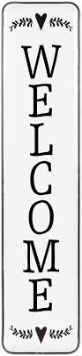 See more ideas about house exterior, exterior colors, house colors. Amazon Com Mode Home Large Vertical Metal Welcome Sign For Front Door Porch Freestanding Farmhouse Hanging Welcome Sign Decor 36 5 X 8 1 Black And White Home Kitchen