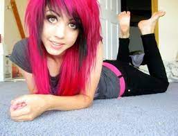 Pink With Black Black Scene Hair Scene Hair Pink And Black Hair