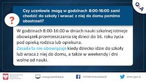 Premier zdecydował się jednak na wprowadzenie zakazu dopiero w okolicach nowego roku i wydłużył go do połowy stycznia. Podhaleregion Pl Zakaz Przemieszczania Sie Dzieci W Godzinach 8 00 16 00 A Droga Do Szkoly