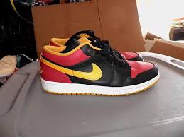 Air Jordan 1 Low White University Red Black Nike Air Jordan 1 Retro Low Black University Gold Gym Red Size 13 Air Jordans Nike Golds Gym