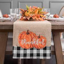 Handtaschen und accessoires zu spitzenpreisen. Thanksgiving Thankful Table Runner Table Runners Home Kitchen Rapidinfrastruktur Com