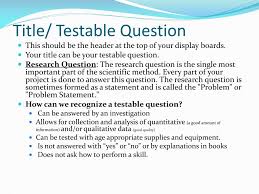 Testable Questions - Youtube