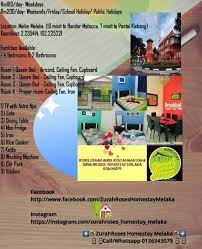 Selamat datang ke zurahroses homestay melaka. Assalammualaikum Semua Zurahroses Homestay Melaka Page Facebook