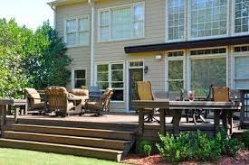 This durable ranch rail requires no maintenance and will never crack, chip, peel, rot, fade or attract termites. Decks Traditional Deck Atlanta By Decksouth Patio Steps Patio Deck Designs Backyard